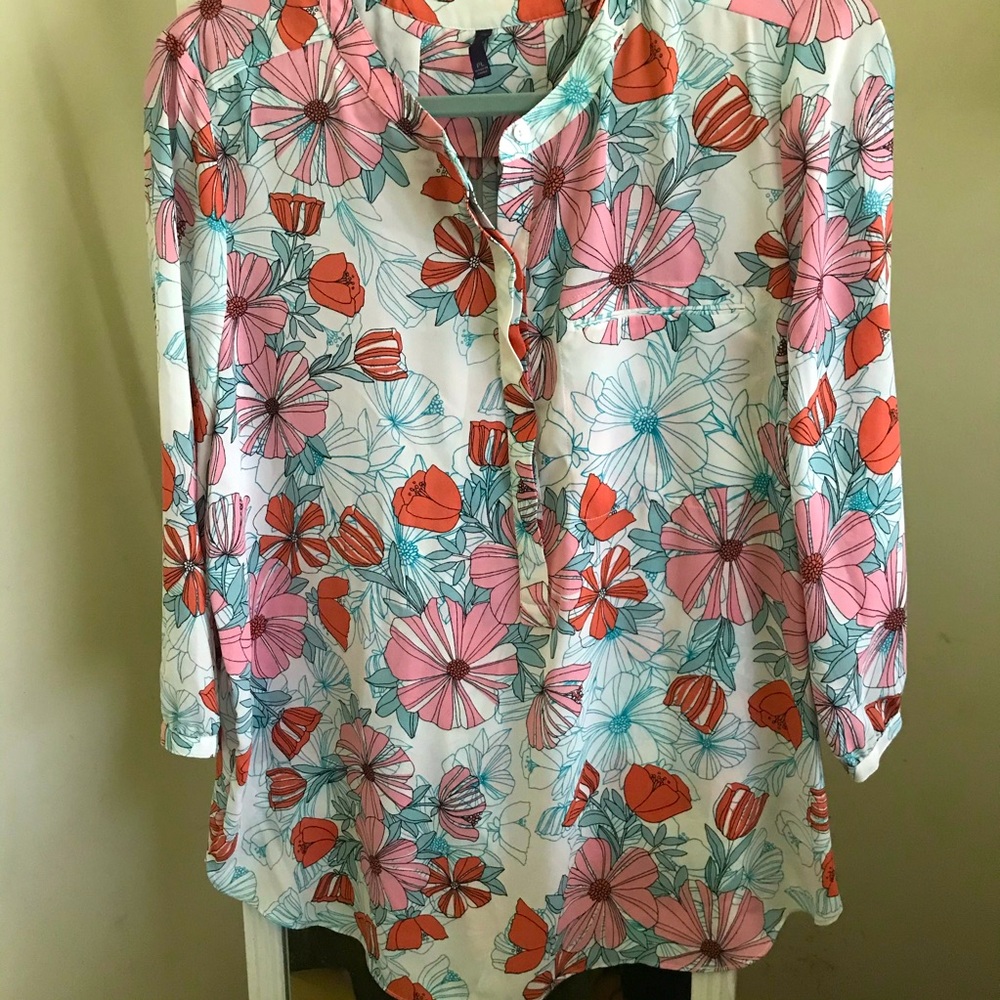 NYDJ Top Henley PL